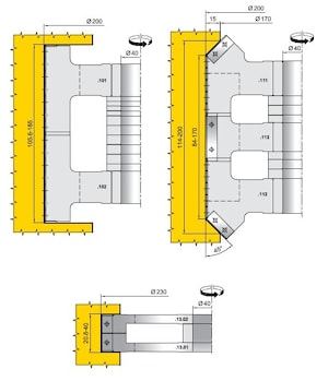 Комплект фрез для зарезки чашек на брусе 09.2984.00 ИБЕРУС-КИЕВ